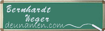 Bernhardt Weger Visitenkarte